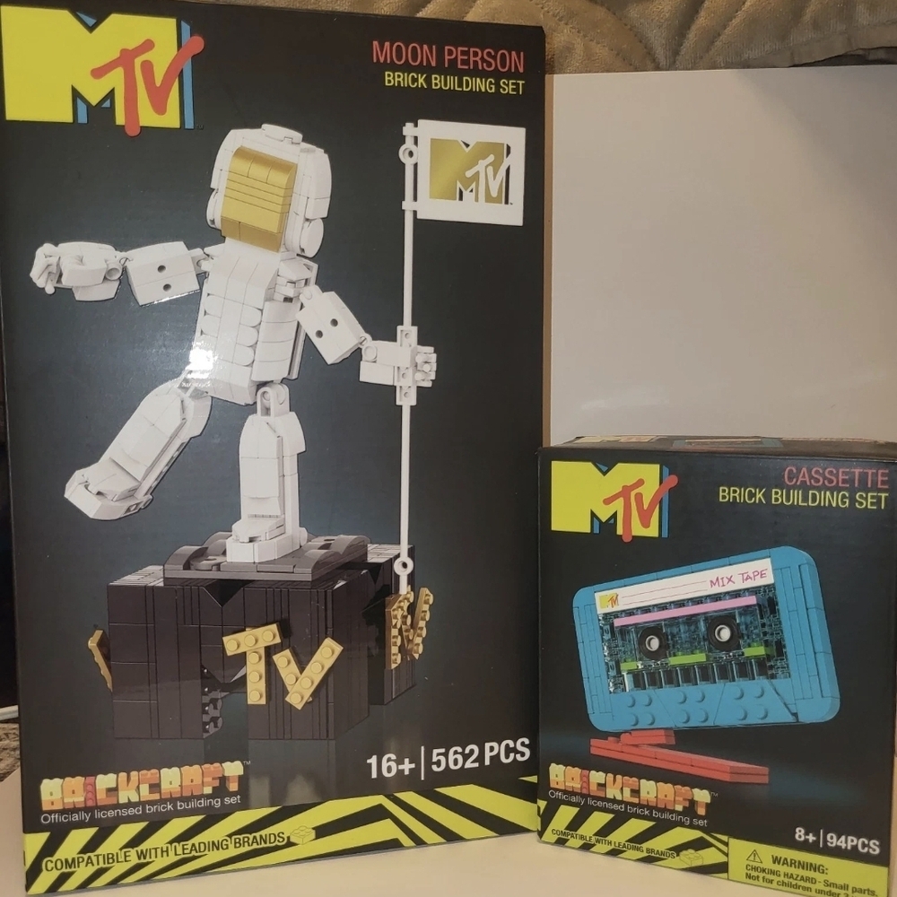 Brickcraft Building Set - MTV Moon Man And Cassette Bundle New/Sealed